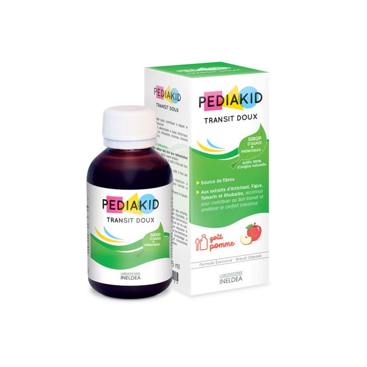 Pediakid transit doux goût pomme - flacon de 125 ml