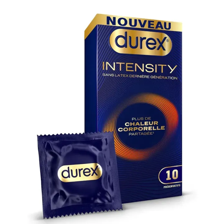 Préservatifs intensity extra lubrifié Durex - boite de 10 préservatifs 