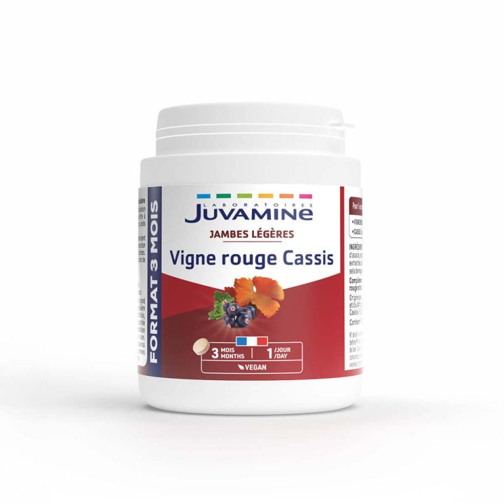 Vigne rouge cassis Juvamine - pot de 90 comprimés