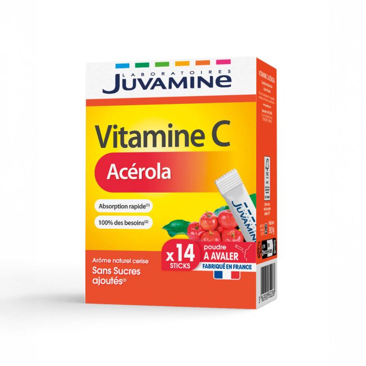 Vitamine C Acérola Juvamine - boite de 14 stick
