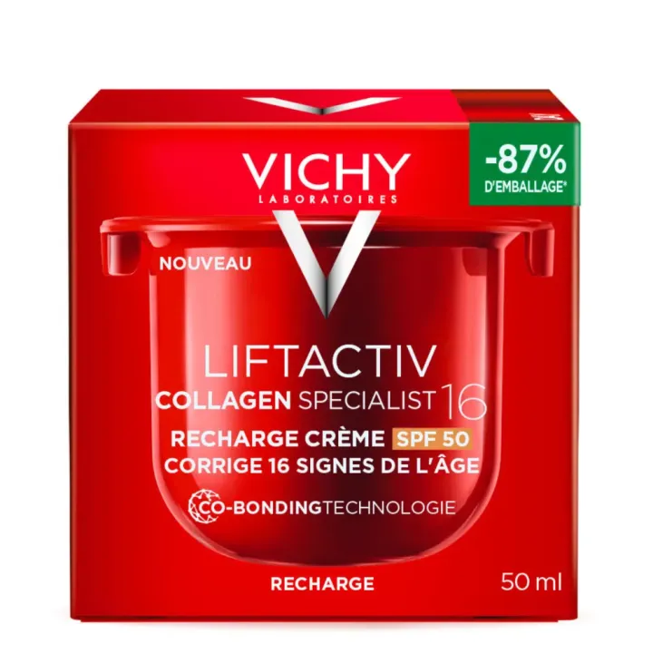 Liftactiv collagen specialist 16 recharge crème SPF50 Vichy - recharge de 50ml