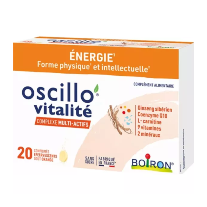 Oscillo vitalité complexe multi-actifs Boiron - boite de 20 comprimés 