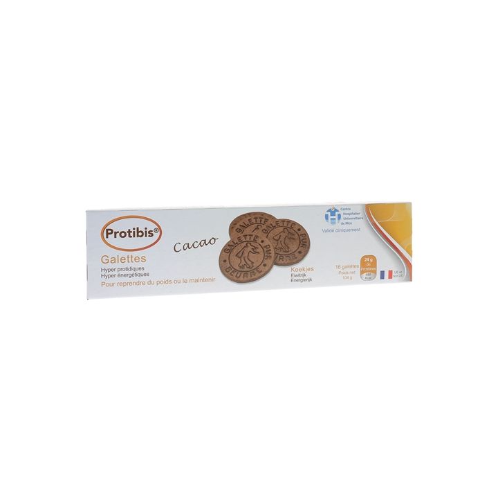 Protibis Galettes cacao HP/HC Nestlé Health Science - boîte de 16 galettes