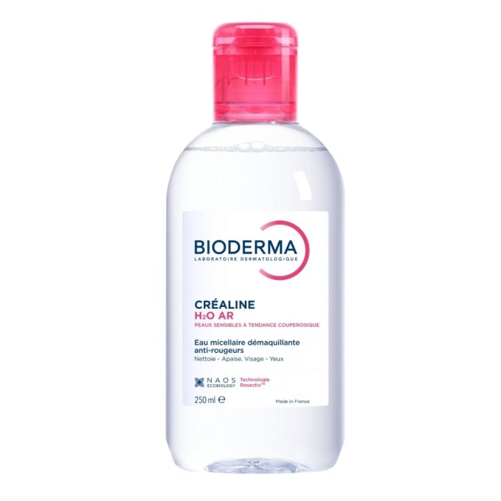 Eau micellaire Créaline H2O AR anti-rougeurs Bioderma - flacon de 250 ml