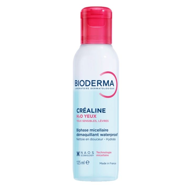 Créaline H2O yeux Biphase micellaire démaquillant waterproof Bioderma - flacon de 125 ml