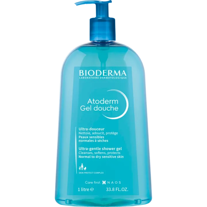 Atoderm gel douche nettoyant douceur Bioderma - flacon de 1L