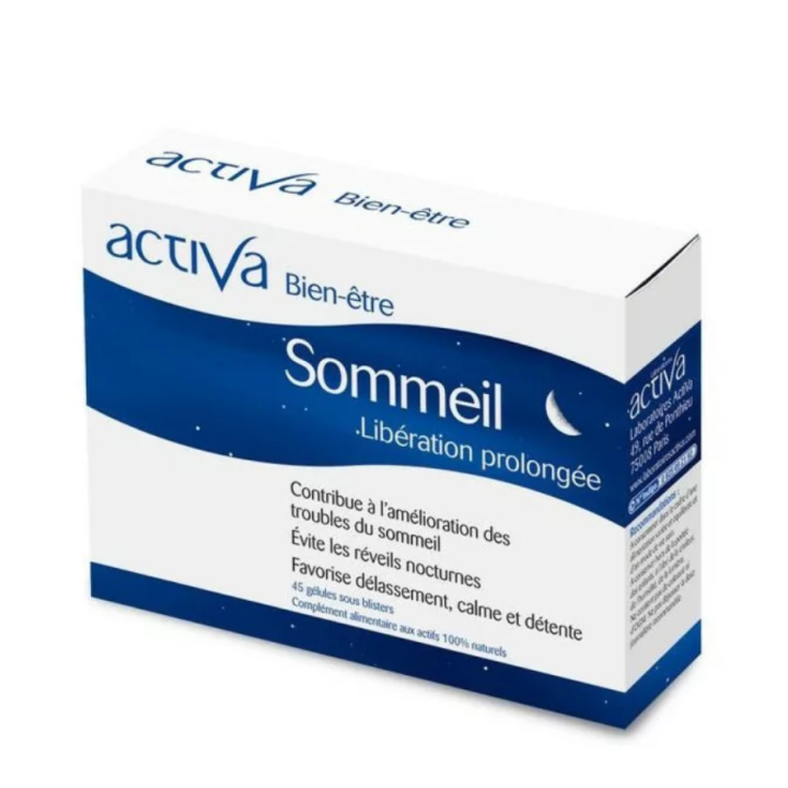 Bien-être sommeil libération prolongée Activa - boite de 45 gélules 