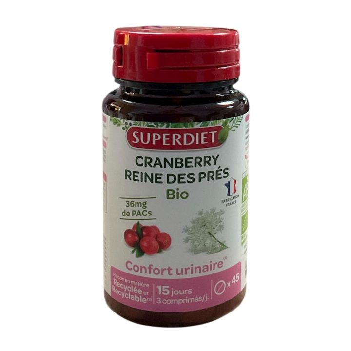 Cranberry reine des prés bio Superdiet - boite de 45 comprimés