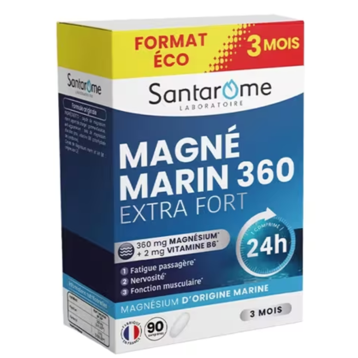 Magné marin 360 extra fort Santarome - format 3 mois 90 comprimés 