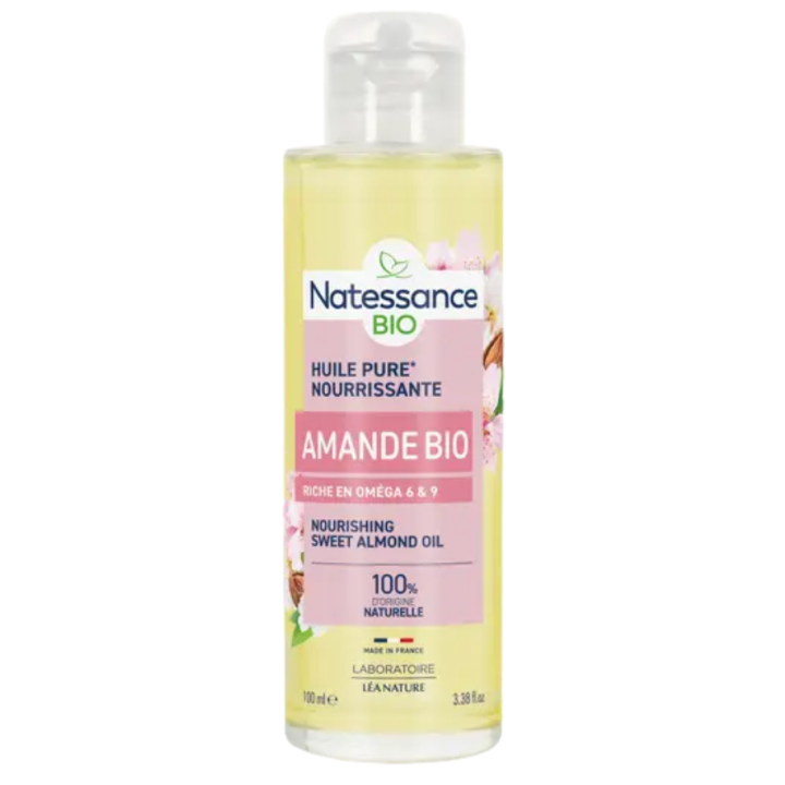 Huile pure nourrissante amande bio Natessance - flacon de 100ml