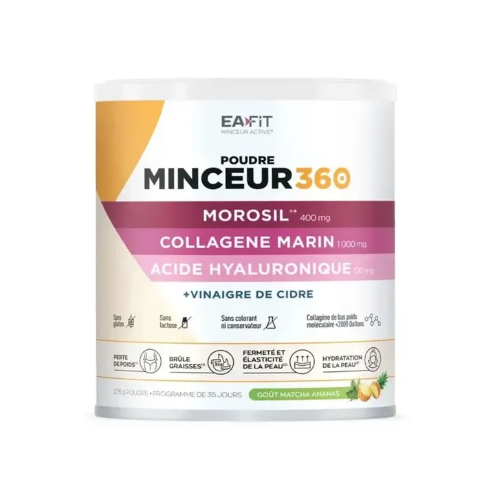 Minceur 360 goût matcha ananas Eafit - pot de 275g