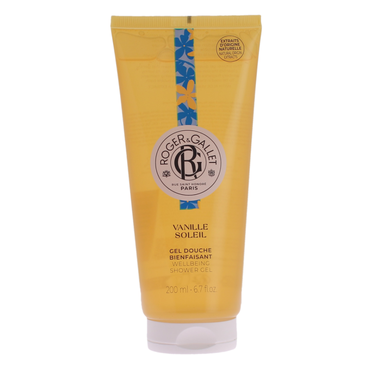 Gel douche bienfaisant vanille soleil Roger & Gallet - tube de 200ml