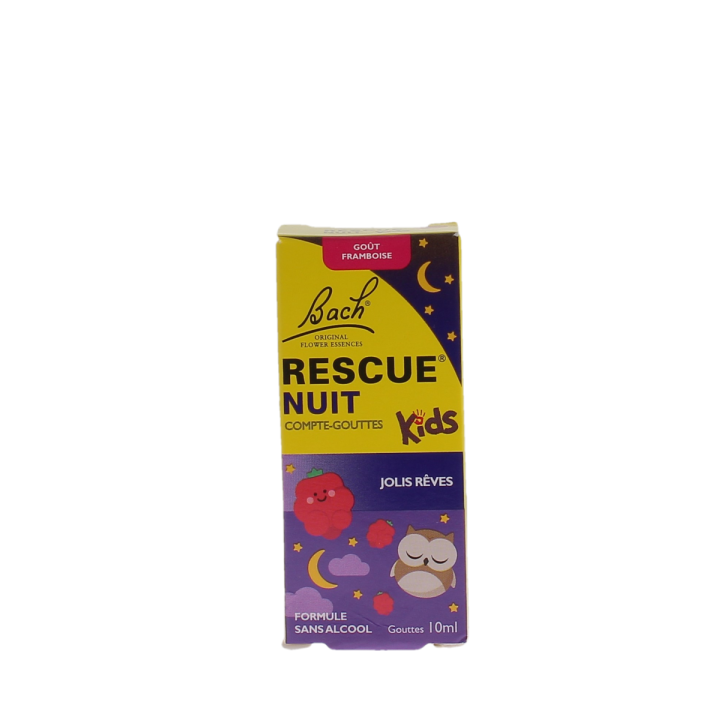 Rescue nuit kids compte-gouttes jolis-rêves goût framboise - flacon de 10ml