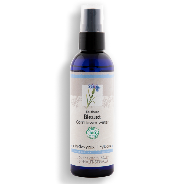 Eau florale de bleuet bio soin des yeux Haut-Ségala - spray de 100ml