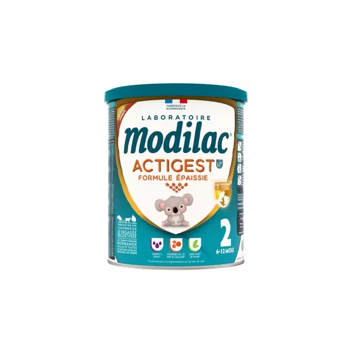 Actigest formule épaissie Lait 2ème âge Modilac - pot de 800g