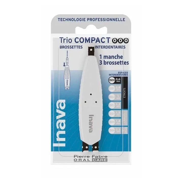 Brossettes Trio Compact 0.6mm Inava - 1 manche et 3 brossettes