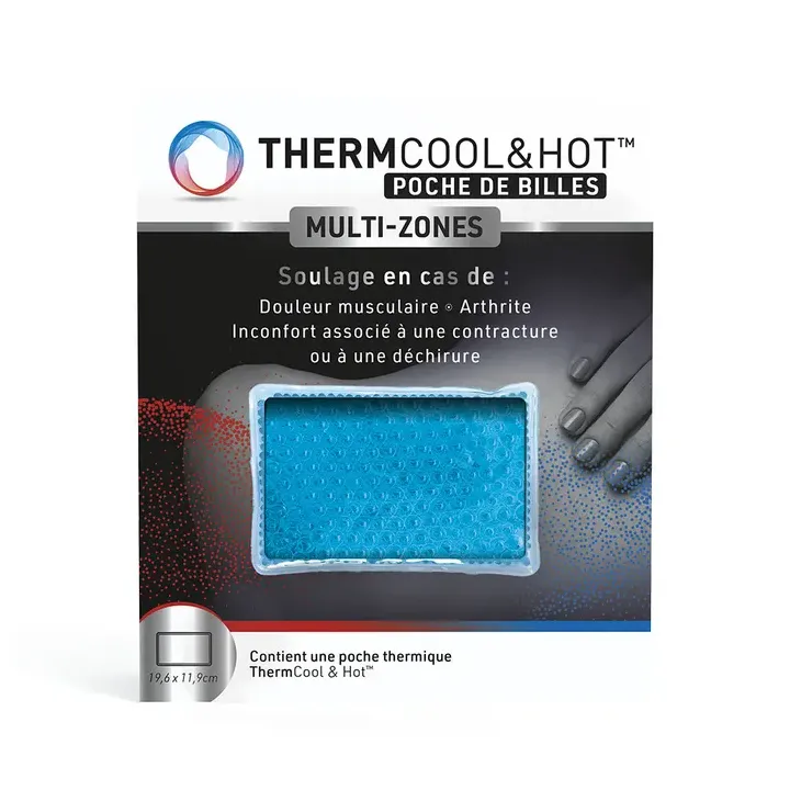 Thermocool&hot poche de billes multi-zones Bausch lomb - poche de billes 19,6x11,9cm