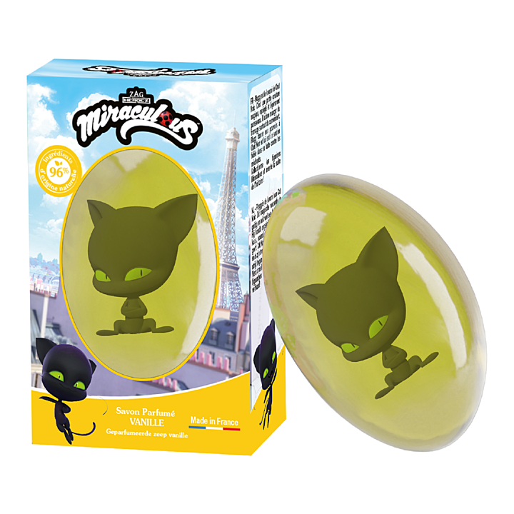 Savon solide Vanille figurine Plagg Le Comptoir du Bain x Miraculous - pain de 75g