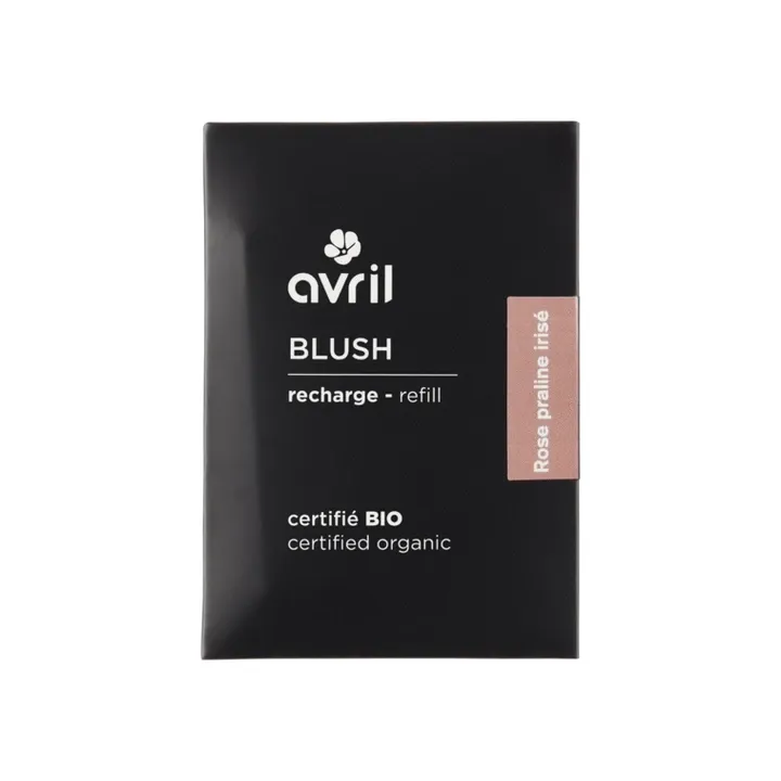 Blush bio recharge rose praliné irisé Avril - poudrier de 5G
