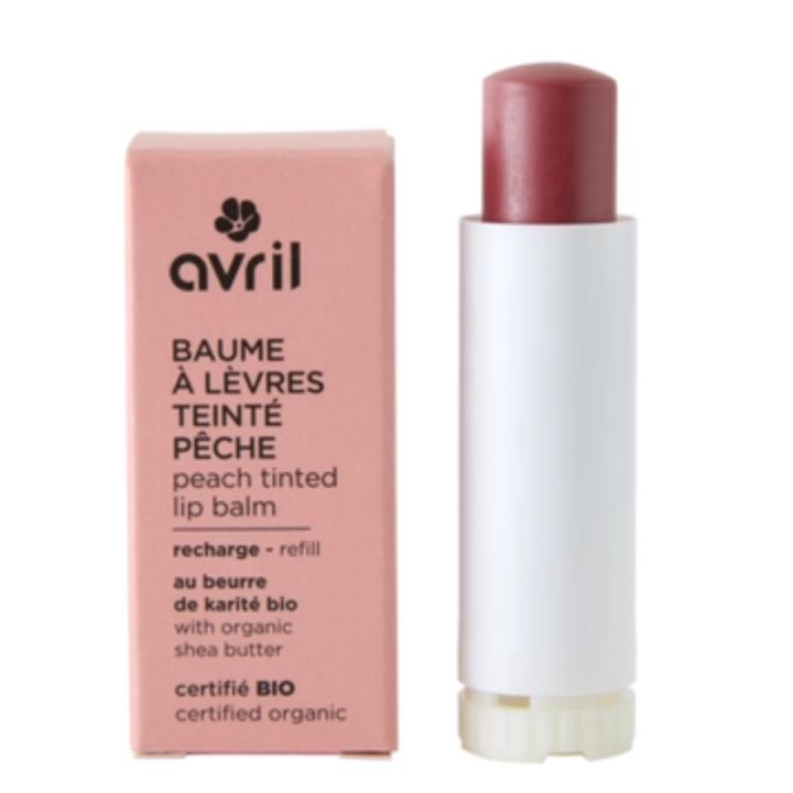 Recharge baume à lèvres teintée pêche Avril - stick de 4g