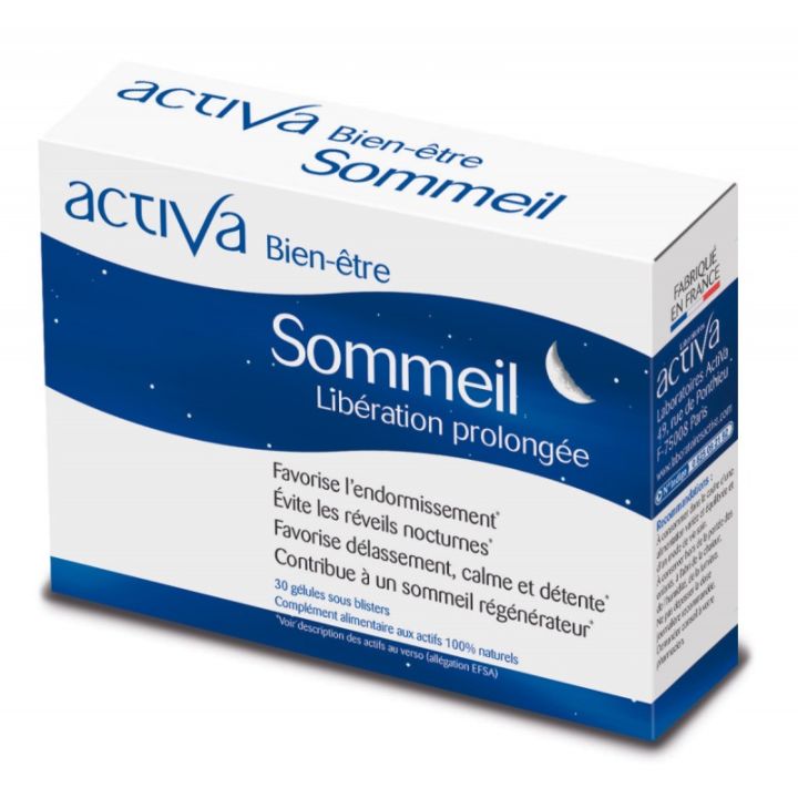 Bien être sommeil libération prolongée Activa - boite de 30 gélules