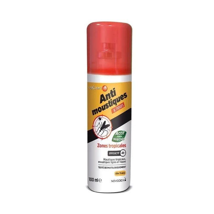 Expert 1.2.3 spray répulsif anti- moustiques et tiques zones tropicales Novodex - spray de 100ml