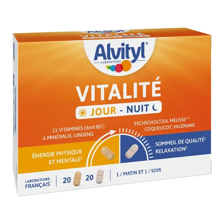 Alvityl vitalité jour/nuit - boîte de 40 comprimés