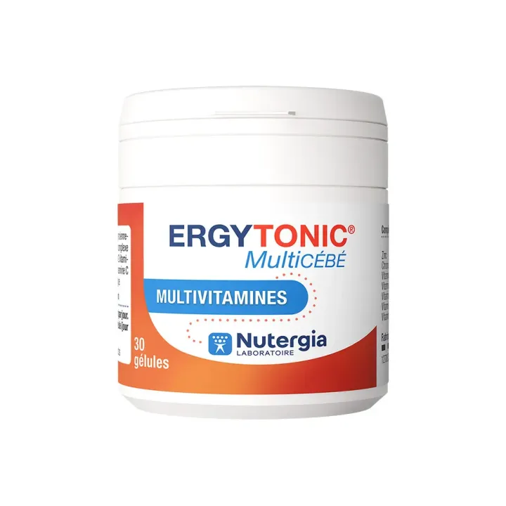 Ergytonic Multicébé multivitamines Nutergia - pot de 30 gélules 