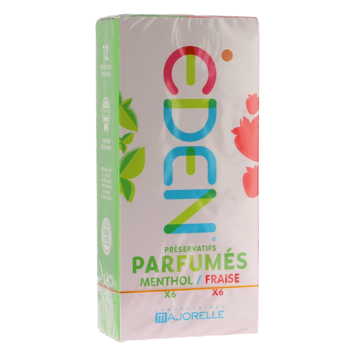 Eden préservatifs menthol / fraise Majorelle - boite de 12 préservatifs 
