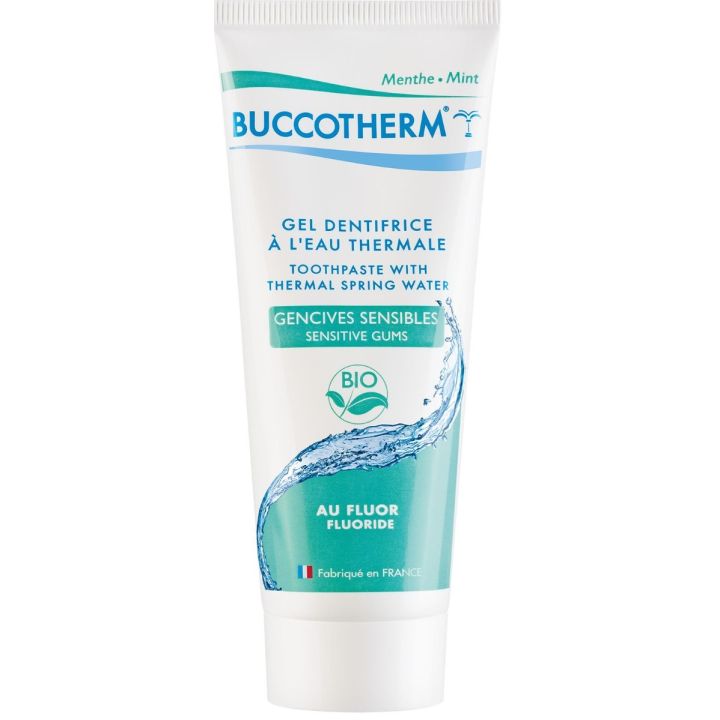 Gel dentifrice à l'eau thermale bio gencives sensibles Buccotherm - tube de 75ml