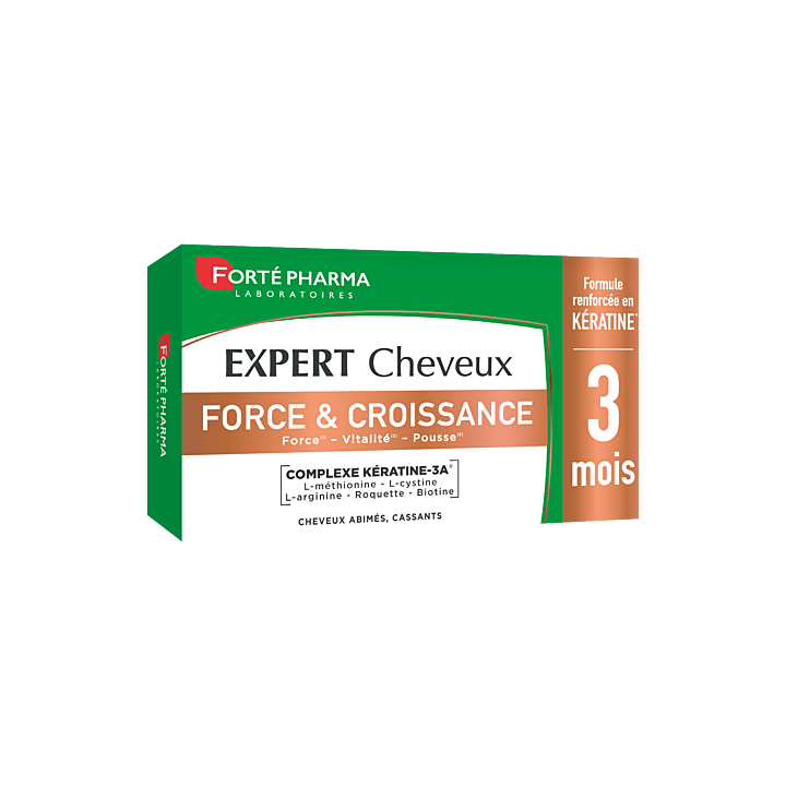 Expert cheveux Force & Croissance Forté Pharma - boîte de 90 comprimés
