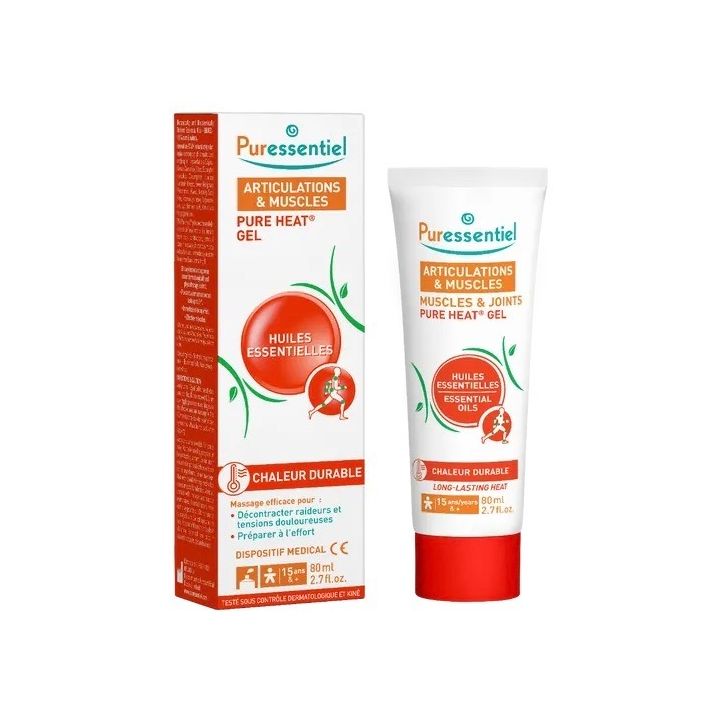 Pure Heat gel articulations et muscles Puressentiel - tube de 80ml