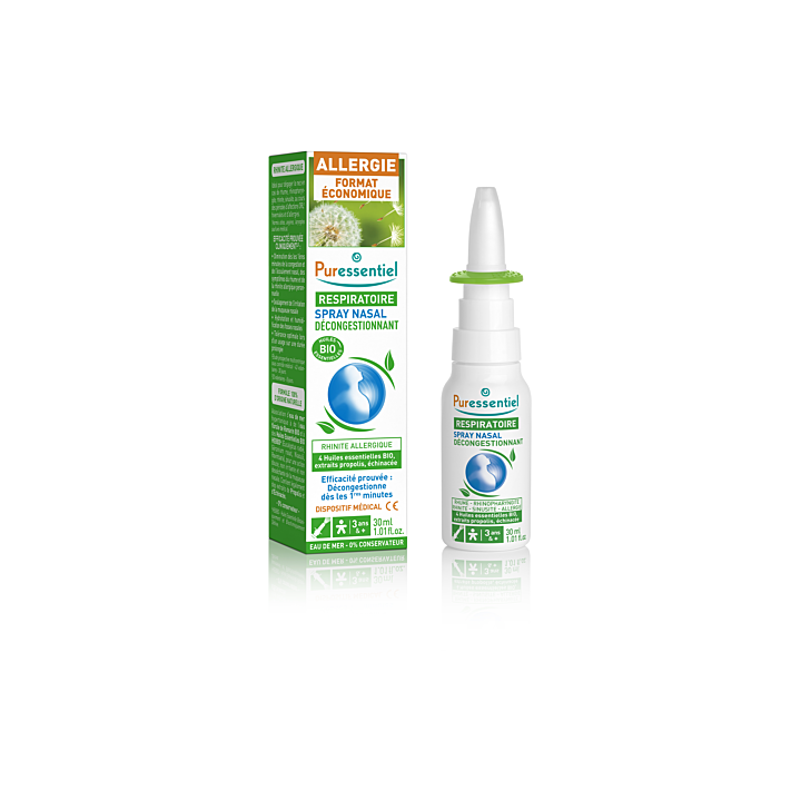 Spray nasal décongestionnant Respiratoire Allergie Puressentiel - spray de 30ml