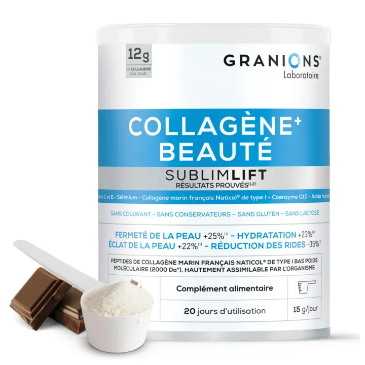 *GPT*Collagène+ beauté Sublimlift goût chocolat Granions - pot de 300g