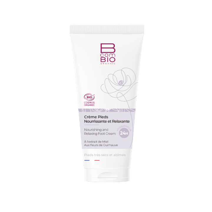 Crème pieds nourrissante et relaxante BcomBIO - tube de 100ml