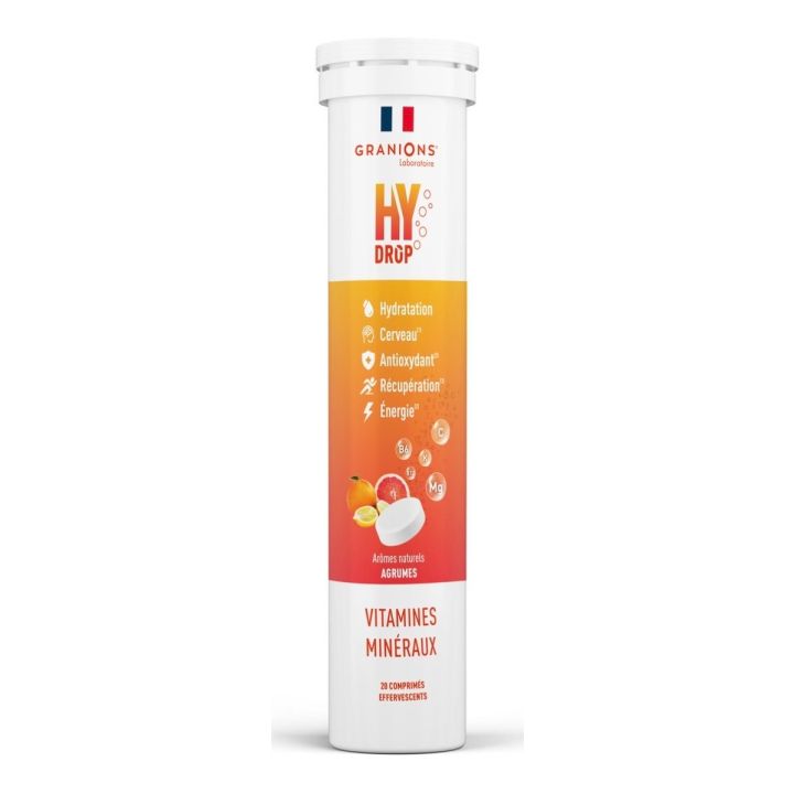 *GPT*Hydrop solution d'hydratation arôme agrumes Granions - tube de 20 comprimés effervescents