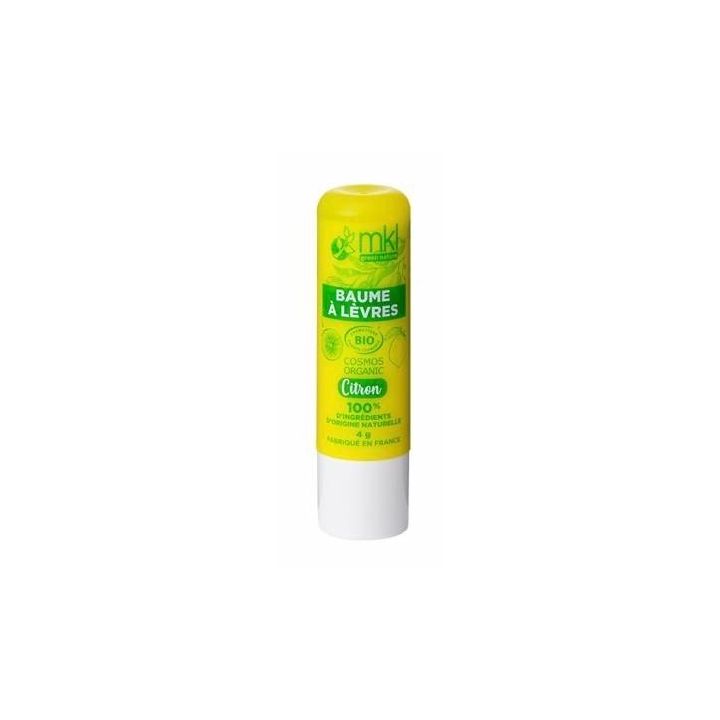 Baume à lèvres bio Citron MKL Green Nature - 1 stick de 4g