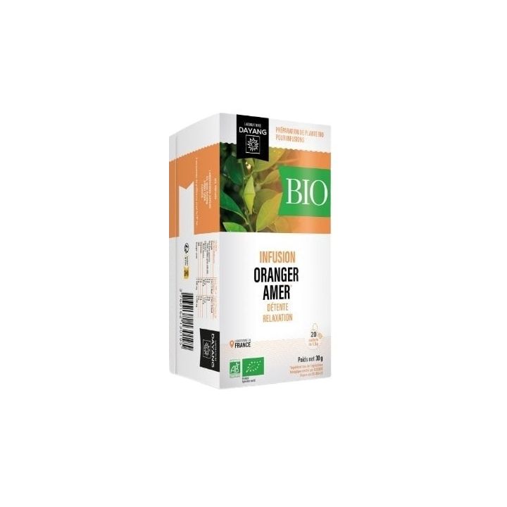 Infusion oranger amer BIO détente-relaxation Dayang - Boîte de 20 sachets