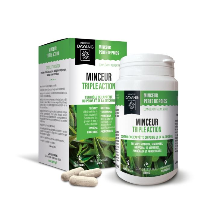Minceur triple action Dayang - boîte de 90 gélules végétales