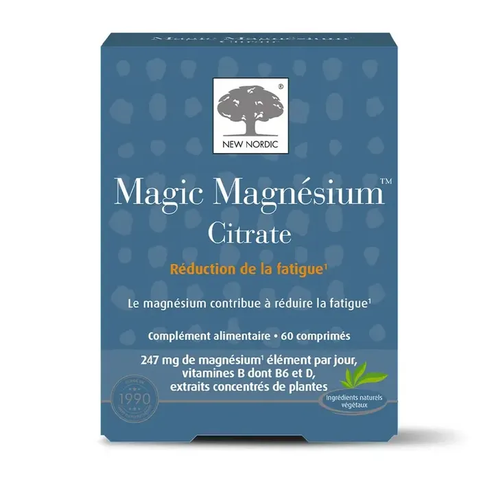 Magic magnésium citrate New Nordic - boîte de 60 comprimés