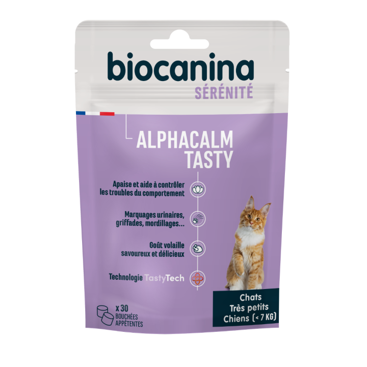 Alphacalm Tasty Chat Biocanina - sachet de 30 bouchées