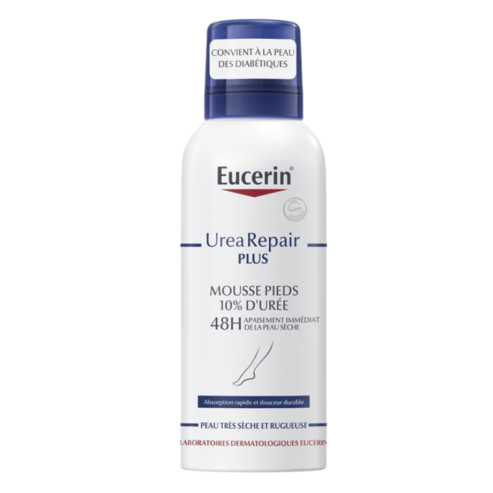 UreaRepair Plus Mousse pieds 10% d'urée Eucerin - aérosol de 150ml