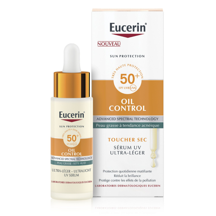 Oil Control sérum solaire ultra-léger SPF50+ Eucerin - flacon de 30ml