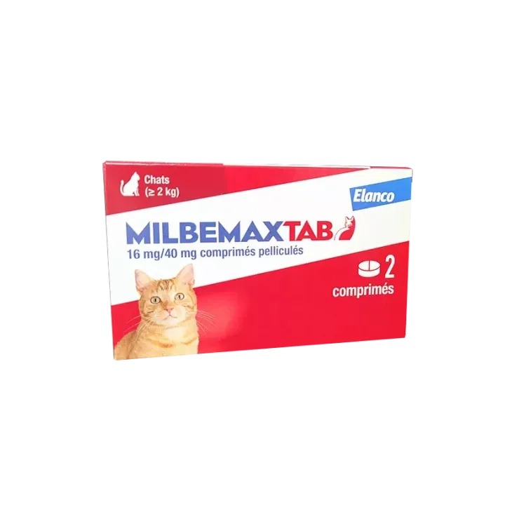 Milbemaxtab comprimé pour chats - boite de 2 comprimés