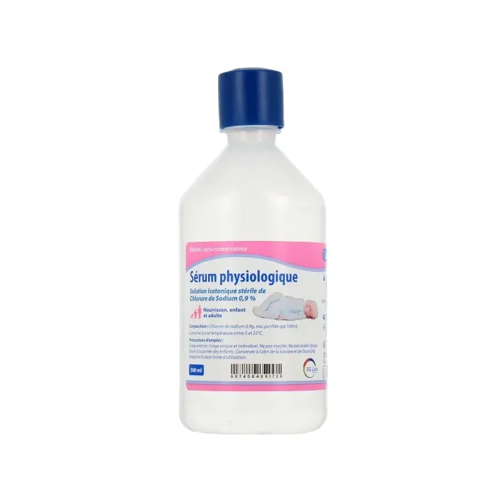 Sérum physiologique EG Labo - flacon de 500ml