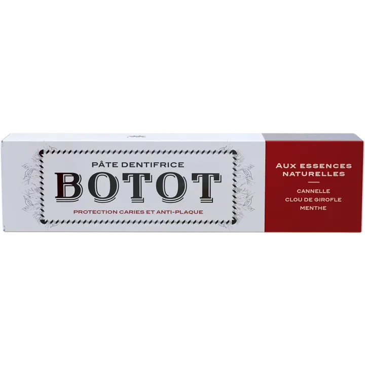 Dentifrice aux essences naturelles cannelle clou de girofle menthe Botot - tube de 75ml