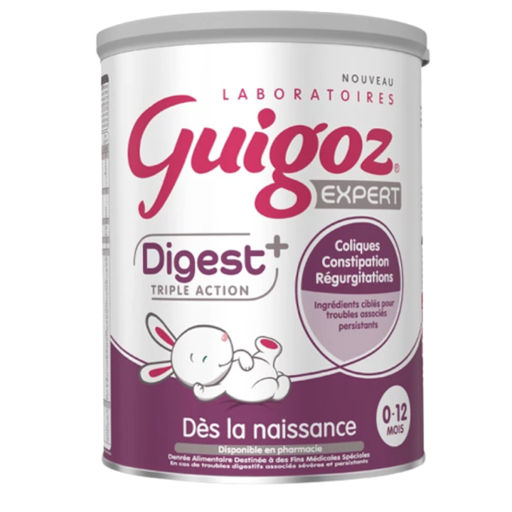 Lait en poudre digest + triple action 0-12 mois Guigoz - boîte de 780g 