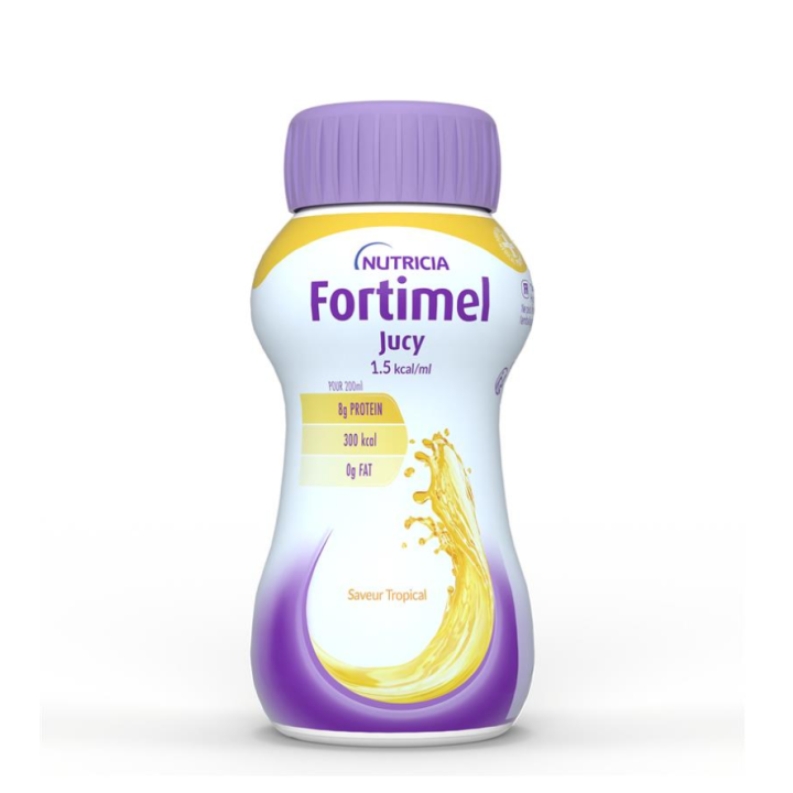 Fortimel jucy 1.5kcal saveur tropical Nutricia - 4 bouteilles de 200ml