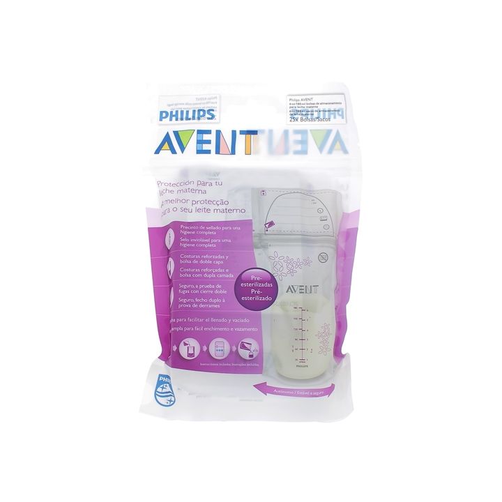 Sachets de conservation pour lait maternel Avent - 25 sachets
