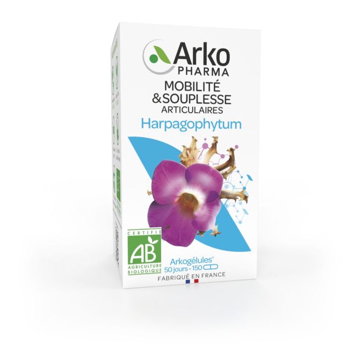 Arkogélules Harpagophytum bio Arkopharma - boite de 150 gélules